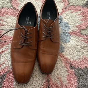 Alfani Men's Brown Leather Derby Shoes